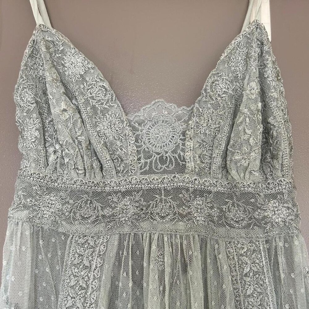 Sky Blue Lace Maxi Dress